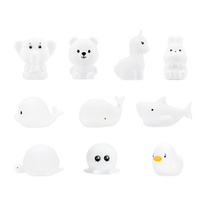 Đa màu sắc dễ thương Đồ chơi mềm cá heo USB Nursery nightlight động vật đèn trẻ em cảm ứng nhỏ trang trí dễ thương Silicone Đêm ánh sáng - Product Image 5