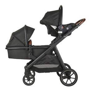 Poussette tout-en-un VICO pour deux bébés nouveau-nés, siège auto, lit de voyage, landau léger en aluminium, pliable, conforme à la norme EN1888 - Product Image 3