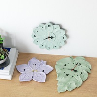 INTODIY Moules en silicone pour gouttières à bijoux, ornements, cadran d'horloge, feuilles de lotus, fleurs, en résine de gypse pour aromathérapie