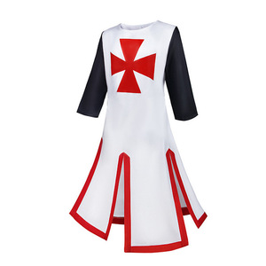 Disfraz Medieval para Hombre, Túnica Cruzada, Estilo Caballero Templario, Traje para Representaciones Escénicas, Opciones Multicolores, Venta al Por Mayor - Product Image 3
