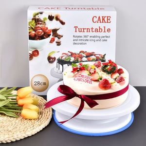 11 Inch Rotating <b>Cake</b> Turntable Turns Smoothly Revolving <b>Cake</b> <b>Stand</b> <b>Cake</b> Decorating Kit Display <b>Stand</b> Baking Tools Accessories - Product Image 5