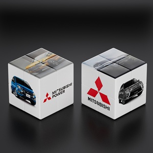 Cubi Magici Promozionali Personalizzati Mitsubishi 3x3 che si Illuminano al Buio in Plastica ABS, <span class=keywords><strong>Puzzle</strong></span> con Logo Personalizzato, Ordine all'Ingrosso, Regalo per <span class=keywords><strong>Auto</strong></span> - Product Image 1