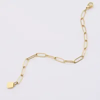 2025 femmes Design Simple forme ovale Bracelet mignon géométrique en acier inoxydable chaîne lien or Rose prix usine accessoire