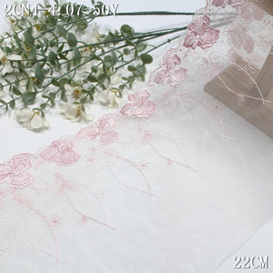 Moda ricamata in pizzo <span class=keywords><strong>Tulle</strong></span> 22cm fantasia rosa a rete floreale <span class=keywords><strong>ricamato</strong></span> in pizzo <span class=keywords><strong>bianco</strong></span> per accessori di abbigliamento 2025 - Product Image 3