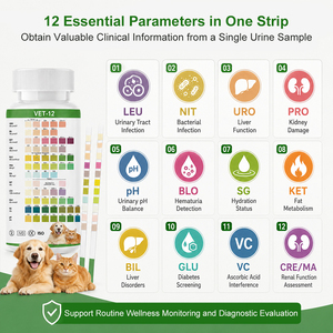 Offre Spéciale : Bandelettes Réactives VET-14 pour l'<span class=keywords><strong>Analyse</strong></span> <span class=keywords><strong>Urinaire</strong></span> – Tests d'<span class=keywords><strong>Analyse</strong></span> d'Urine pour Chiens et Chats – Bandelettes de Diagnostic - Product Image 3