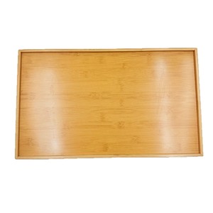 Plateau en bambou avec cadre 50x30cm, motif bois, pour usage domestique, plateau de service - Product Image 1