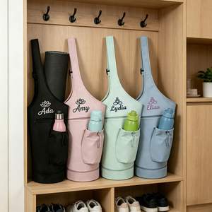 Bolsa de Transporte para Colchoneta de Gran Capacidad Personalizada, Bolsa Deportiva con Bolsillo para Botella, Bolsa de Gimnasio Impermeable para Yoga - Product Image 3