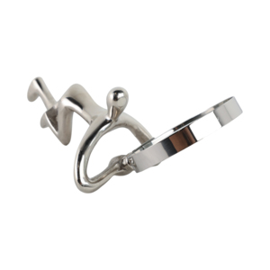 Moderna Figurina Astratta in Metallo a Forma di Lente d'Ingrandimento per Decorazione Casa e Ufficio, Scultura da Esposizione su Scaffale - Product Image 2
