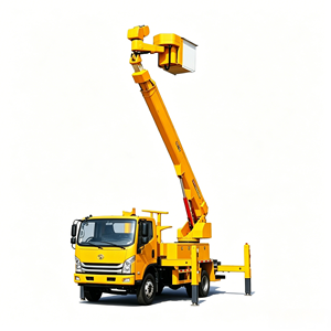 Camion nacelle robuste isolé pour lignes sous tension 48KV, véhicule de travail aérien hybride télescopique et articulé de 16m - Product Image 1