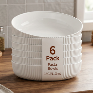 Ensemble de bols à pâtes et salades en plastique incassable, écologiques et personnalisables, vaisselle résistante au lave-vaisselle, soupières et récipients pour assaisonnements et soupes - Product Image 2