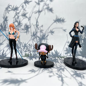Gros Hot <span class=keywords><strong>Anime</strong></span> One Pieces figurine dorée ensemble complet de 9 personnes Version théâtre Version noire chapeau de paille dessin animé poupée - Product Image 2