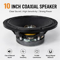 HDCX1065-44 Haut-parleur coaxial professionnel 10 pouces 400W RMS, 800W de crête, 8 Ohm pour moniteur de scène