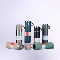 Thermos JUNVOY Leo-171 en acier inoxydable 304 épaissi, grande capacité, design droit, infuseur à thé, isolation sous vide, cadeau