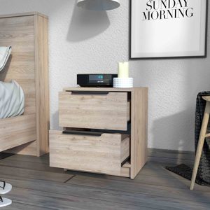 Washington Nightstand Two Large Drawers <b>Storage</b> Drawer Bedroom Furniture - Product Image 3