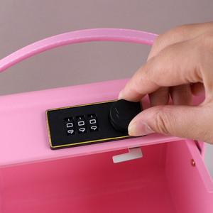 Tirelire de stockage en bois tirelire personnalisée avec poignée numérique décoration de la maison couleurs changement Tirelire - Product Image 3