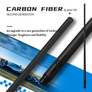 Taco de billar Little Monster Equation de fibra de carbono de 12.4mm y 19oz con baja deflexión, juego de taco de billar con estuche blando - Product Image 3