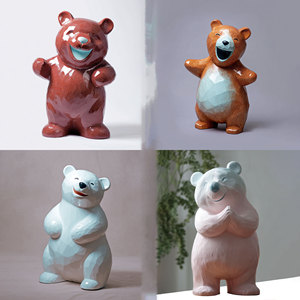 Statue de dessin animé multi-optionnelle en résine sur le thème de l'amour, couleur et taille personnalisées, <span class=keywords><strong>d</strong></span>écoration intérieure/extérieure, sculpture animale moderne - Product Image 5