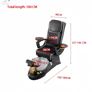 <span class=keywords><strong>Pronne</strong></span> Beauty Équipement de spa pour ongles moderne Chaise de spa pour pédicure Black Lotus Ensemble complet avec tabouret de pédicure - Product Image 6