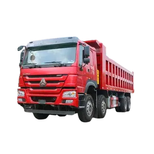 Kullanılan damperli kamyon HOWO 12 tekerlekler damperli Mack kamyon hava yastığı kedi damperli kamyonlar