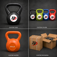 Ensemble de poids Kettlebell en vinyle avec plateau pour l'entraînement croisé, entraînement MMA, exercice à domicile, entraînement de Fitness