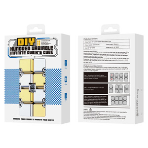 Cube puzzle en métal pour adultes et enfants, jouet de décompression exquis et durable, jouet magique à l'infini, Fidget jouet de bureau, nouveauté - Product Image 6