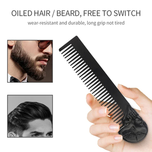 Peigne professionnel vintage pour moustache et barbe - Peigne à dents larges pour hommes pour les coiffures pompadour, undercut et slick back - Product Image 3