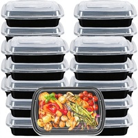 Boîte à lunch jetable en PP de 24 oz, résistante à la chaleur, utilisable au micro-ondes, récipient alimentaire sûr pour les repas chauds, utilisation classique en cuisine