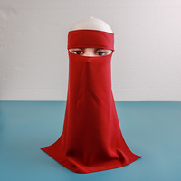 Niqab personnalisé de couleur unie pour femmes musulmanes, hijab avec masque intégré, vêtements musulmans, hijab à capuche, tissu islamique en fibre, tudung