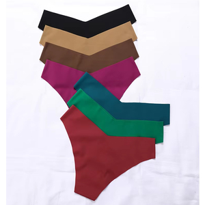Ladymate ODM/OEM Bragas Sin Costuras Para Mujer, Bragas Sexys Sin Costuras para Mujer, Bragas <span class=keywords><strong>de</strong></span> Seda <span class=keywords><strong>de</strong></span> Hielo con Cintura en Forma <span class=keywords><strong>de</strong></span> V - Product Image 2