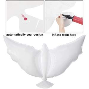 12 pièces blanc colombe ballons célébration <span class=keywords><strong>de</strong></span> <span class=keywords><strong>la</strong></span> vie <span class=keywords><strong>mort</strong></span> RIP repos en paix perte aimé un joyeux anniversaire céleste fête faveur SP-59 - Product Image 6