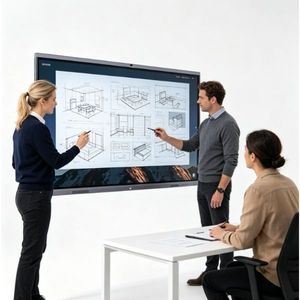 Écran interactif 75/85 pouces 4K, luminosité 350 cd/m², écran tactile infrarouge pour l'éducation et les réunions d'affaires, système d'exploitation Android <span class=keywords><strong>Windows</strong></span> - Product Image 6