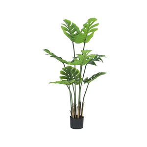 Decorazione con Foglie di Monstera, Albero Bonsai, Piante in Plastica, Vasi, Paesaggistica da <span class=keywords><strong>Giardino</strong></span>, Piante Moderne, Arredamento Casa, Alberi Finti, Piante Artificiali - Product Image 3