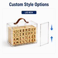 Boîtes de rangement magnétiques en acrylique transparent pour tuiles de mahjong, accessoires de jeu de mahjong américain