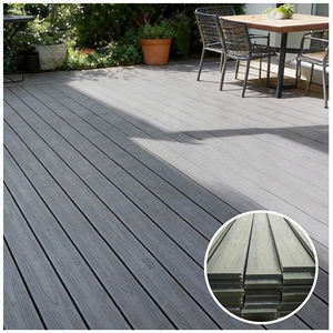 Tarima Compuesta Premium para Todo Clima, Superficie con Aspecto de Madera Gris, Resistente al Agua, para Exteriores, Patio, Balcón y Terraza de Jardín - Product Image 1