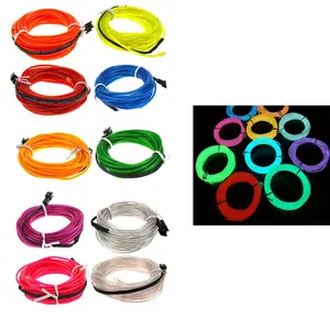 1M 2M 3M 4M 5M Flexibles Neonlicht Glühen LED EL Drahtseil band Kabel leisten leuchten für DIY rSchuhe Kleidung Auto wasserdichter Streifen