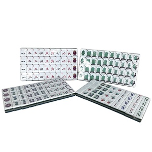 White Plastic American <b>Mahjong</b> <b>Set</b> Four Player <b>Mahjong</b> Tiles Color Matching Game Pieces for Leisure Entertainment - Product Image 2