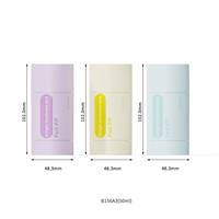 Flacon vide personnalisé de 50 ml en plastique PP à remplissage par le haut, avec mécanisme rotatif, pour déodorant solide en gel ou baume, conteneur rond pour stick déodorant
