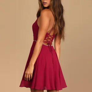 Gaun ulang tahun tanpa punggung desain berkualitas tinggi 2024 gaun pesta musim panas untuk wanita gaun quinceanera