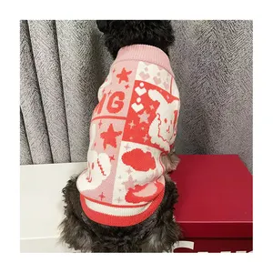 New design cute pink rabbit fashion autumn and winter pet sweater cotton warm French bulldog Teddy pet sweater