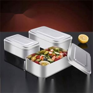 กล่องข้าวสแตนเลสขนาดใหญ่ 1200 มล. ดีไซน์น่ารัก >3 ช่อง อุ่นในไมโครเวฟได้ ป้องกันการรั่วซึม ปลอดสาร BPA เป็นมิตรกับสิ่งแวดล้อม - Product Image 1