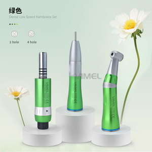 Pieza de mano dental de baja velocidad con canal de agua interno, motor lento, recta, con presión de agua interna de colores y curvada para pulido - Product Image 1