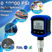 Manomètre hydraulique numérique haute précision 10000 PSI, manomètre à air en plastique, filetage 1/4'' NPT, application téléphonique, rotation du cadran 330°, S-281