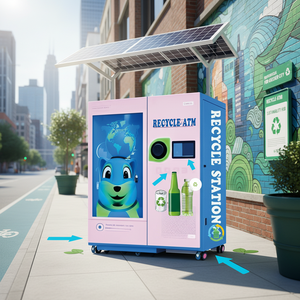 Distributeur automatique de recyclage (RVM) solaire pour bouteilles en plastique – Écologique et commercial pour la vente au détail - Product Image 2