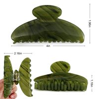 Pinces à cheveux en acétate personnalisées de luxe Ume - Marbrées irisées, grandes, antidérapantes, pour femmes, vente en gros
