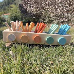 2026 Sản phẩm mới bằng gỗ Montessori hỗ trợ giảng dạy số, màu sắc, hình dạng, khối xây dựng, phân loại nhận thức, hộp trục chính - Product Image 5