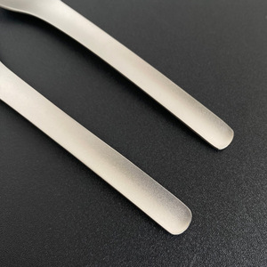 Cuchara de Titanio para Purificar Alimentos, Cuchara Plana de Fondo Grueso para Postres, Cuchara de Viaje de Color Sólido para Adultos - Product Image 3
