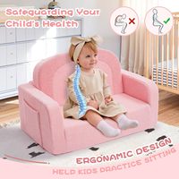 Fauteuil paresseux multifonctionnel amovible en tissu super velours cristal pour tout-petits, canapé de jeu, canapé enfant dessin animé pour enfants