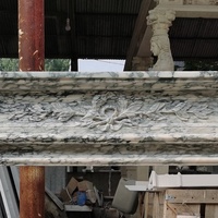Ventes à bas prix Manteau de cheminée en marbre décoratif d'intérieur naturel sculpté à la main