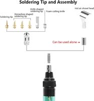 Lanceforce Dropshipping - Mini Soldador de Butano 13 en 1, Antorcha de Soldadura Inflable Portátil, Herramienta Manual para Bricolaje, 200-400 °C, 120-300 W