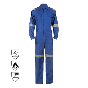 Venta al por mayor NFPA 2112 EN 11612 Algodón Ingeniero industrial Mecánico Mono ignífugo Aramid FRC FR Overol ignífugo - Product Image 2